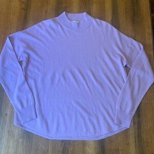 Madewell Sweater Medium Lavender Purple Relaxed Fit Knit Wool Blend High neck